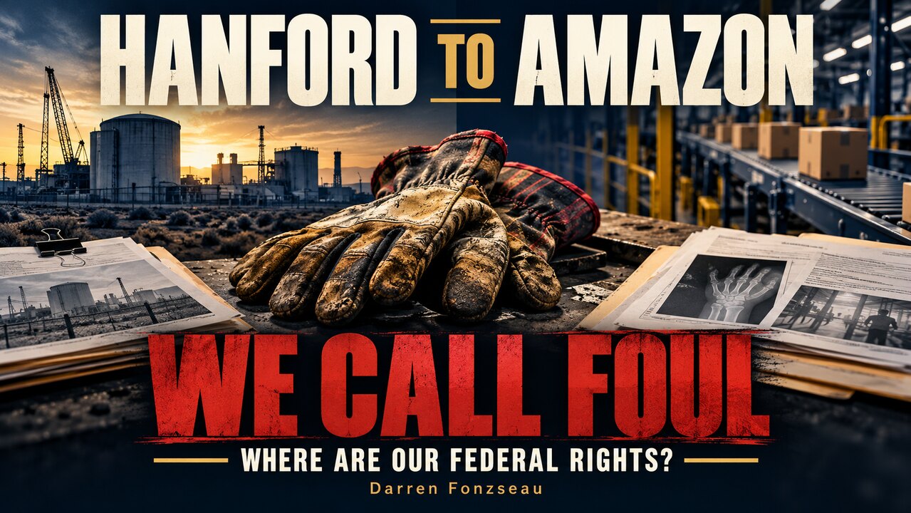 Illustrative thumbnail: Hanford to Amazon, We Call Foul